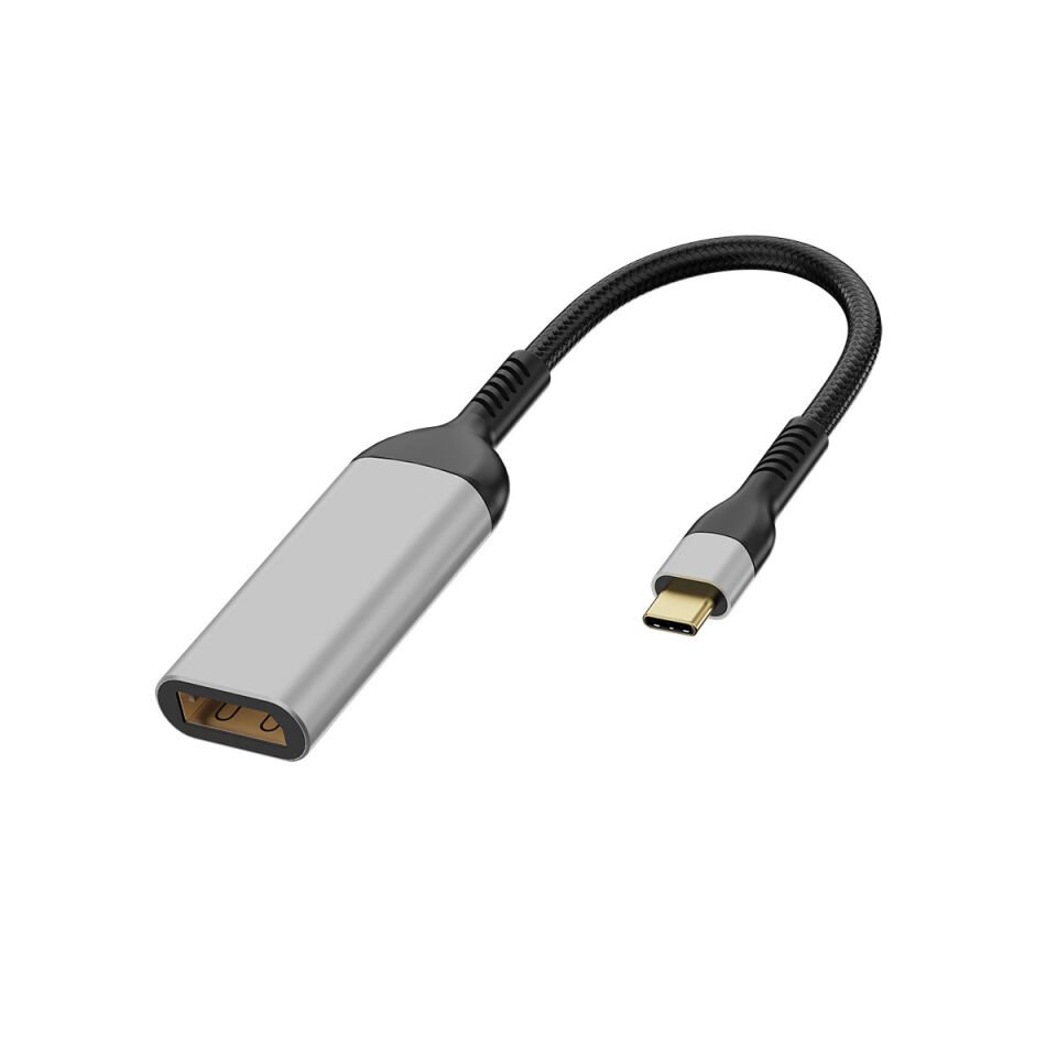 HEPTEKİLETİŞİM QG07 8K 60 Hz Görüntü Kalitesi Type-C to Display Port Dönüştürücü 15cm