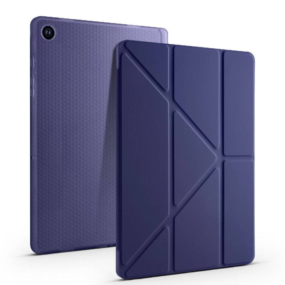 Samsung Galaxy Tab A9 8.7'' inç X110 Kılıf Kalem Bölmeli Standlı Kılıf (TR) Koyu Yeşil