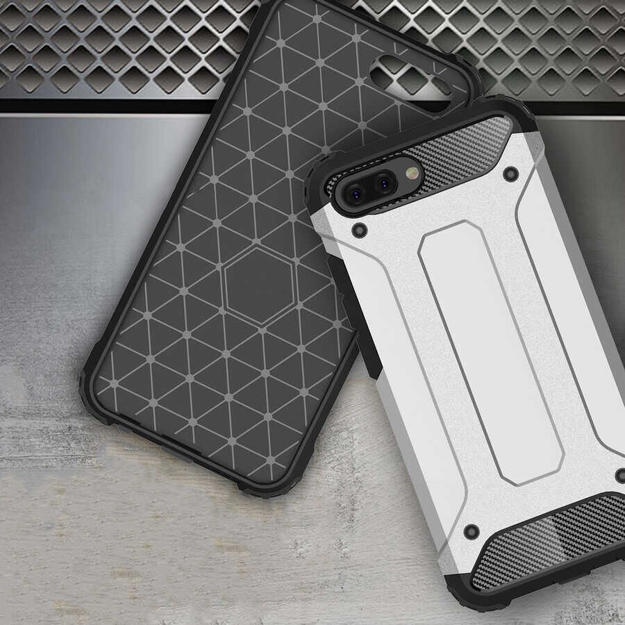 Huawei Honor 10 Kılıf Armor Köşe Korumalı Çift Katman Tank Zırh Kapak (CRASH) Siyah