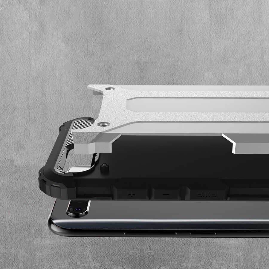 Huawei Honor 10 Kılıf Armor Köşe Korumalı Çift Katman Tank Zırh Kapak (CRASH) Kırmızı