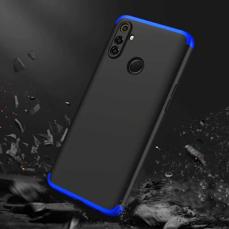 Realme 6İ Kılıf 360 Tam Koruma Ön Ve Arka Sert Mika Kapak Orjinal Ays Gkk Kapak Rose Gold