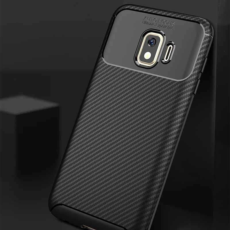 Samsung Galaxy J2 Core Kılıf Kamera Çıkıntılı Karbon Fiber Dokulu Renk Atmaz Kapak (NEGRO) Siyah