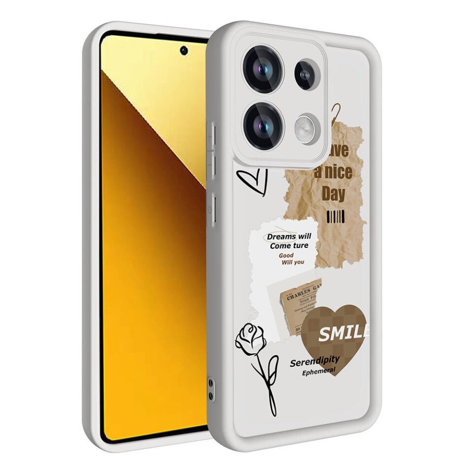 Xiaomi Redmi Note 13 Pro 4G Kılıf Kamera Korumalı Baskılı Arka Yüzey HEPTEKİLETİŞİM Klas Kapak