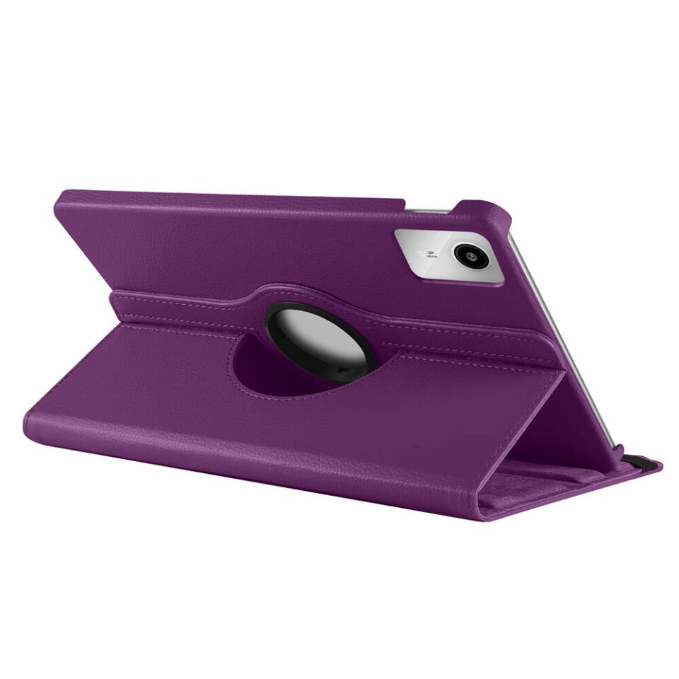 Lenovo M11 TB-330FU Dönebilen Standlı 360 Tam Korumalı Tablet KIlıf (D-T) Pembe Koyu