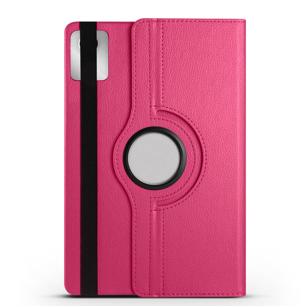Lenovo M11 TB-330FU Dönebilen Standlı 360 Tam Korumalı Tablet KIlıf (D-T) Pembe Koyu