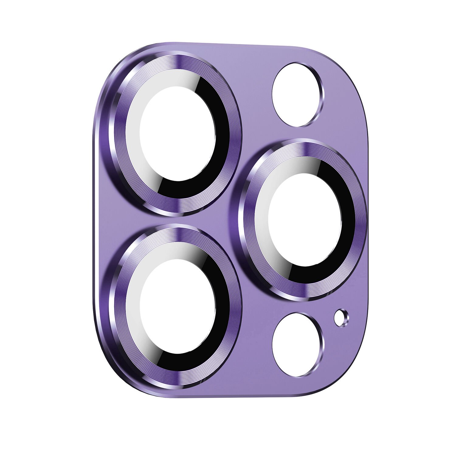 Apple iPhone 14 Pro Kamera Lens Koruyucu Kolay Takma Aparatlı Metal Malzemeli (CL-03) Mor
