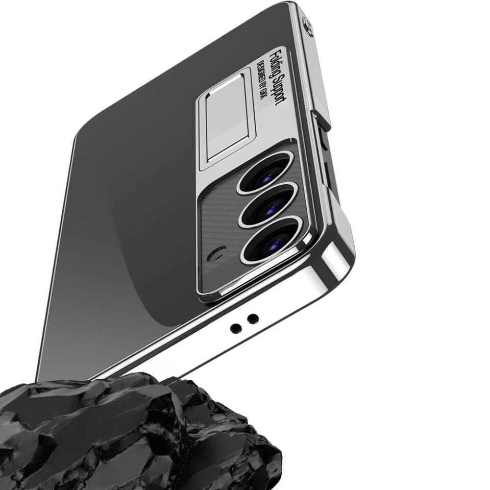Samsung Galaxy S24 Plus Kılıf Kamera Korumalı Şeffaf Tasarımlı HEPTEKİLETİŞİM Lego Standlı Kapak