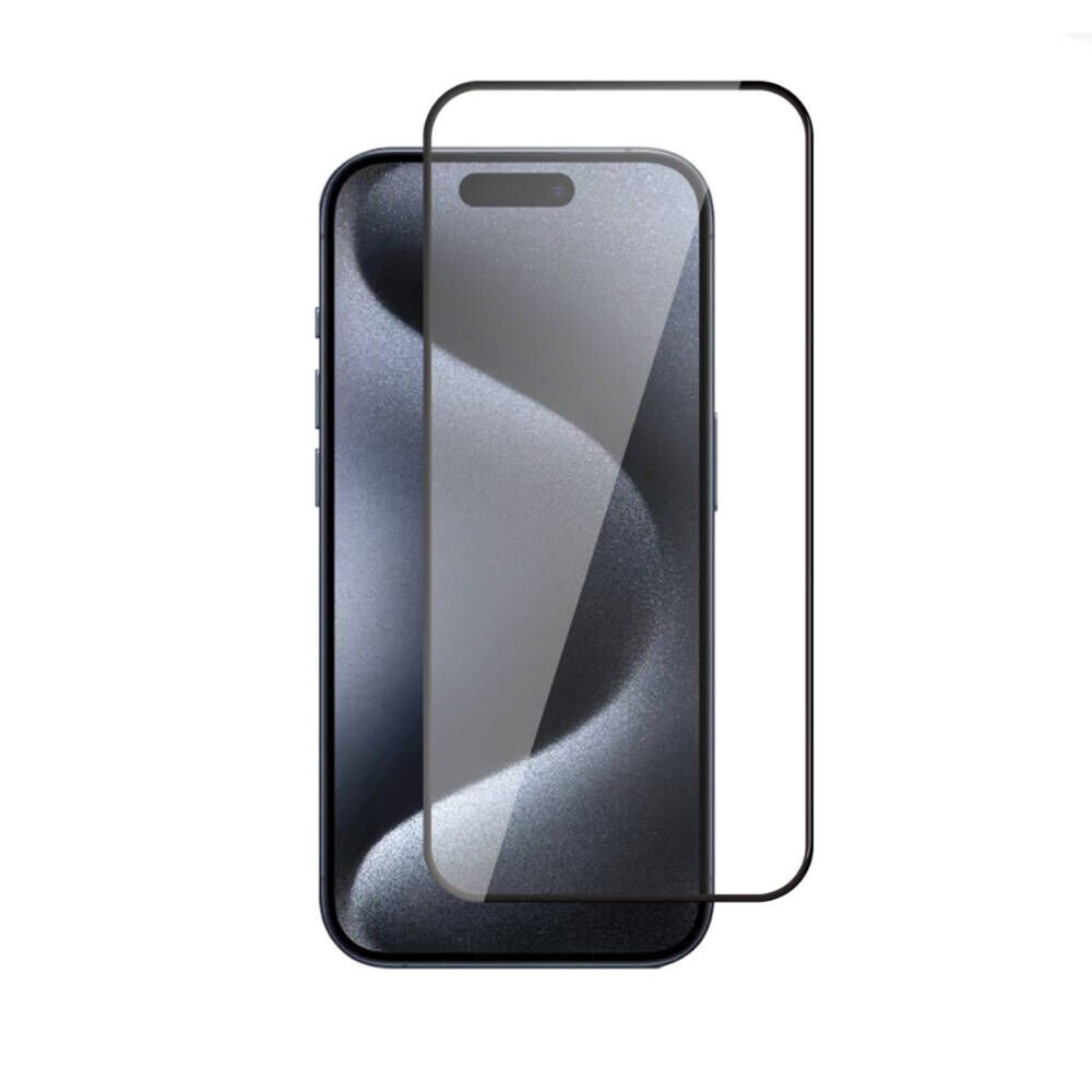 Apple iPhone 15 HEPTEKİLETİŞİM 3D Rika Temperli Cam Ekran Koruyucu