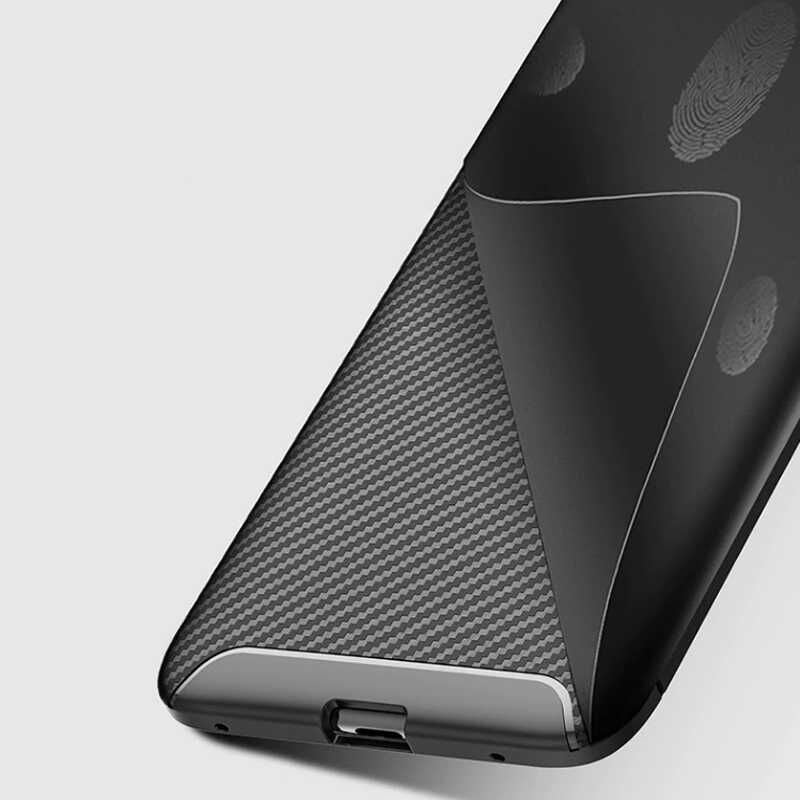 Huawei Mate 20 Pro Kılıf Kamera Çıkıntılı Karbon Fiber Dokulu Renk Atmaz Kapak (NEGRO) Siyah
