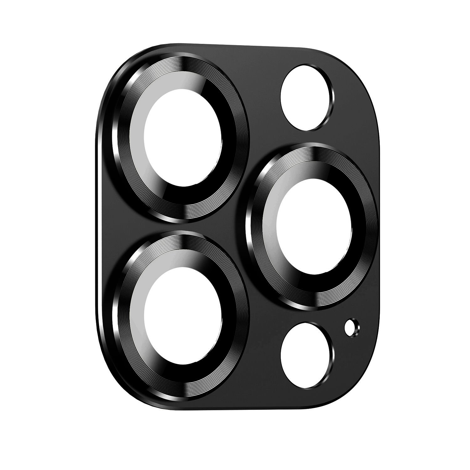 Apple iPhone 14 Pro Max Kamera Lens Koruyucu Kolay Takma Aparatlı Metal Malzemeli (CL-03) Siyah