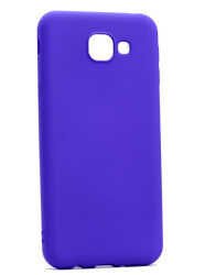 Samsung Galaxy A8 2016 Kılıf Yumuşak Dokulu Soft Esnek İnce Mat Renkli Silikon Kapak (PREMİER) Lacivert
