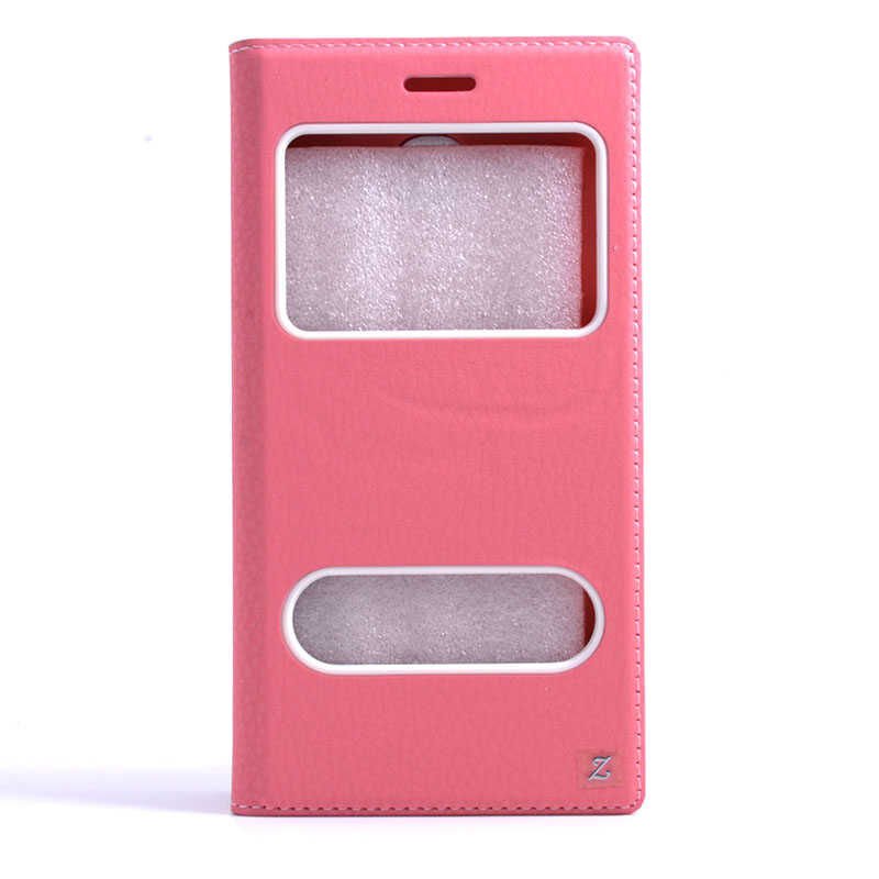 Samsung Galaxy C7 Kapaklı Kılıf Mıknatıslı 360 Tam Korumalı (DOLCE) Pembe Açık