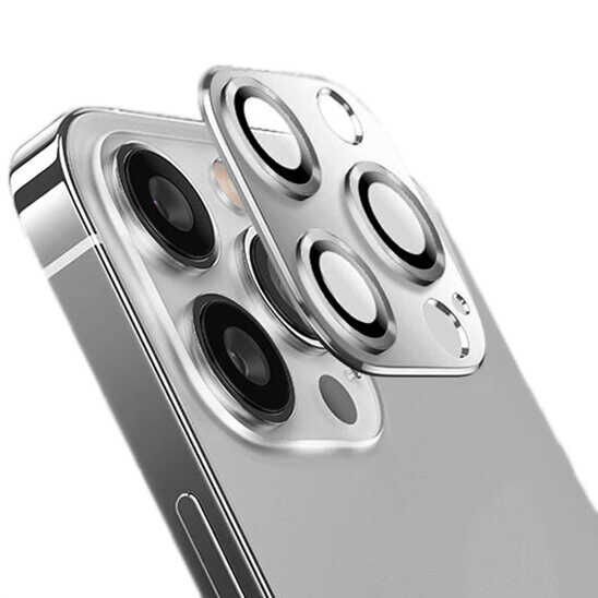 Apple iPhone 14 Pro Max Kamera Lens Koruyucu Kolay Takma Aparatlı Metal Malzemeli (CL-03) Derin Mor