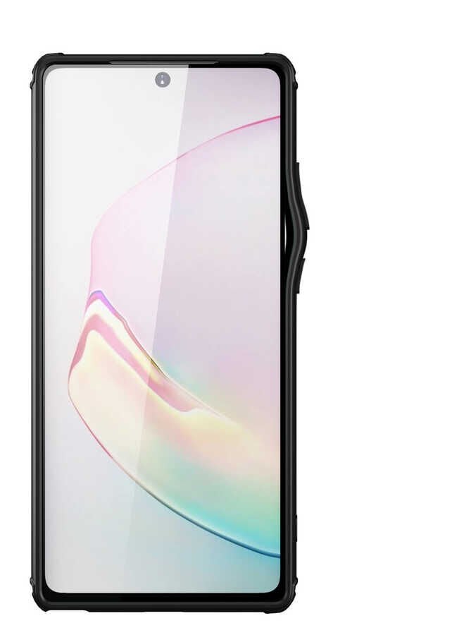 Samsung Galaxy Note 20 Kılıf Köşe Korumalı Arkası Mat Buzlu Sert Kapak (VOLKS) Lacivert
