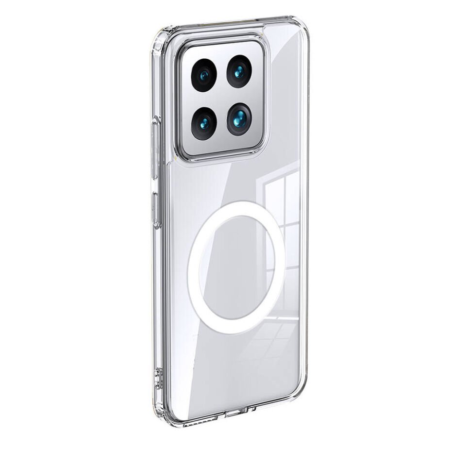 Xiaomi Mi 14 Kılıf Kamera Çıkıntılı Magsafe Arkası Mat Hassas Buton Kapak (FLET-M) Renksiz