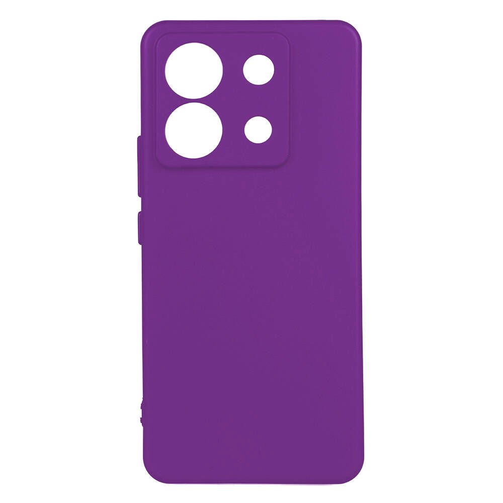 Xiaomi Redmi Note 13 Pro 5G Kılıf Kamera Korumalı Esnek Renkli Silikon Kapak (Biye) Mor
