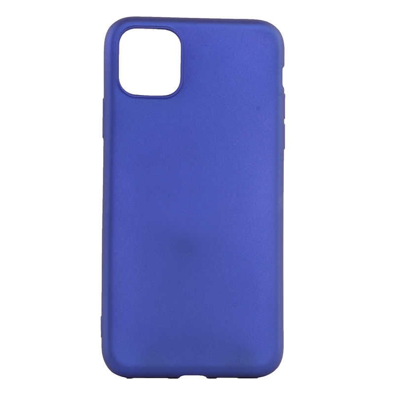 Apple iPhone 11 Pro Max Kılıf Yumuşak Dokulu Soft Esnek İnce Mat Renkli Silikon Kapak (PREMİER) Mürdüm