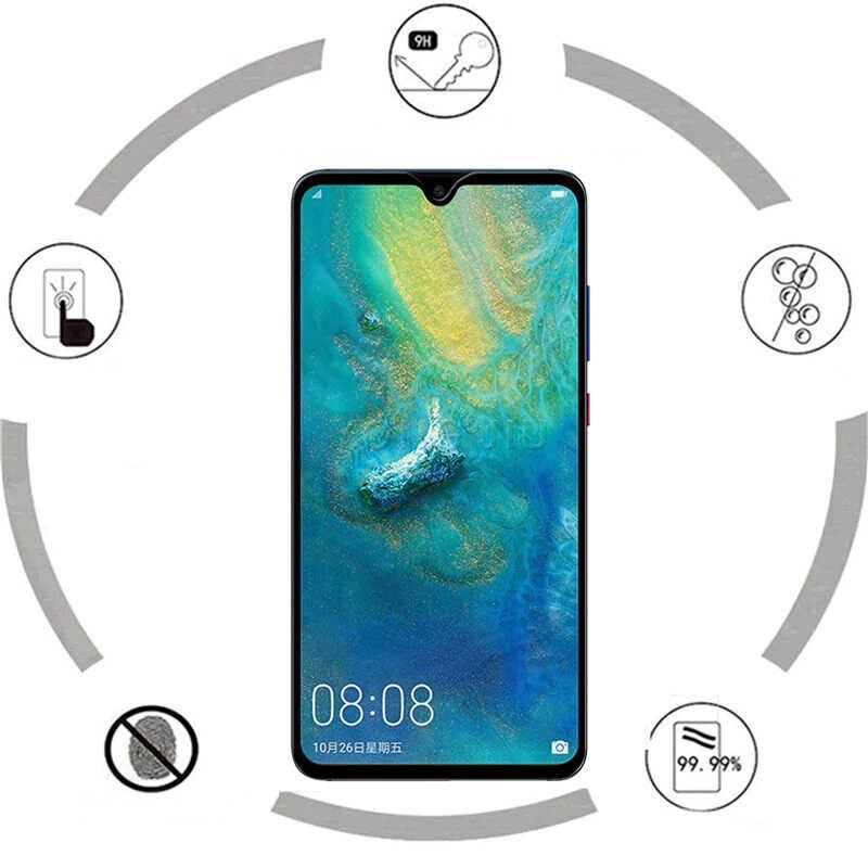 Huawei Mate 20 HEPTEKİLETİŞİM Kenarları Kırılmaya Dayanıklı Cam Ekran Koruyucu