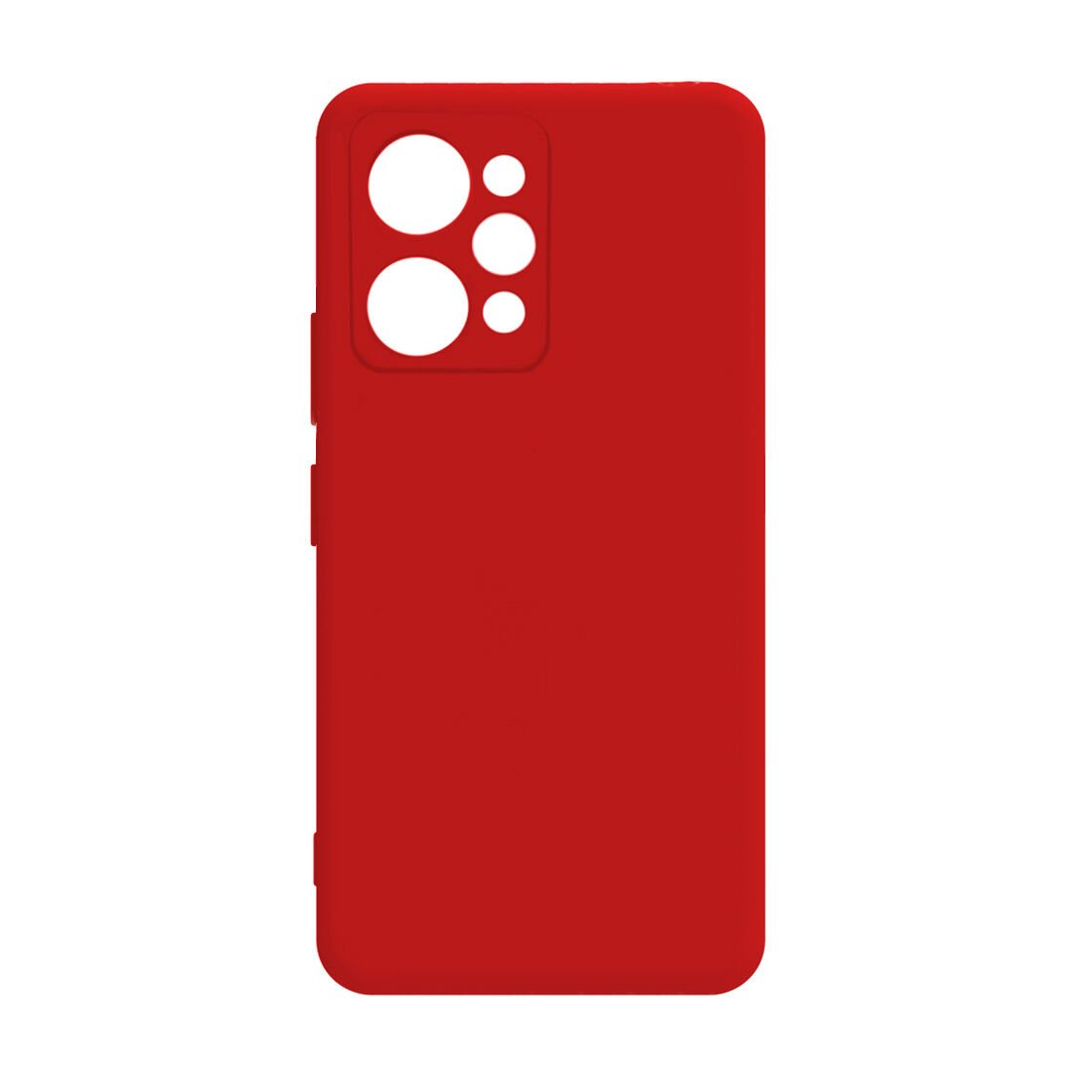 Xiaomi Redmi 12 Kılıf Kamera Korumalı Esnek Renkli Silikon Kapak (Biye) Kırmızı