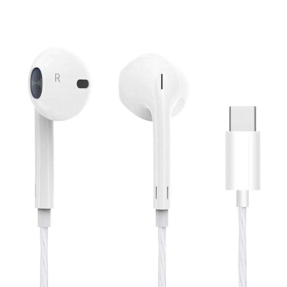 Type-C Kulaklık Gürültü Önleyici Mikrofon HD Stereo Ses Kalitesi (ER08) Beyaz