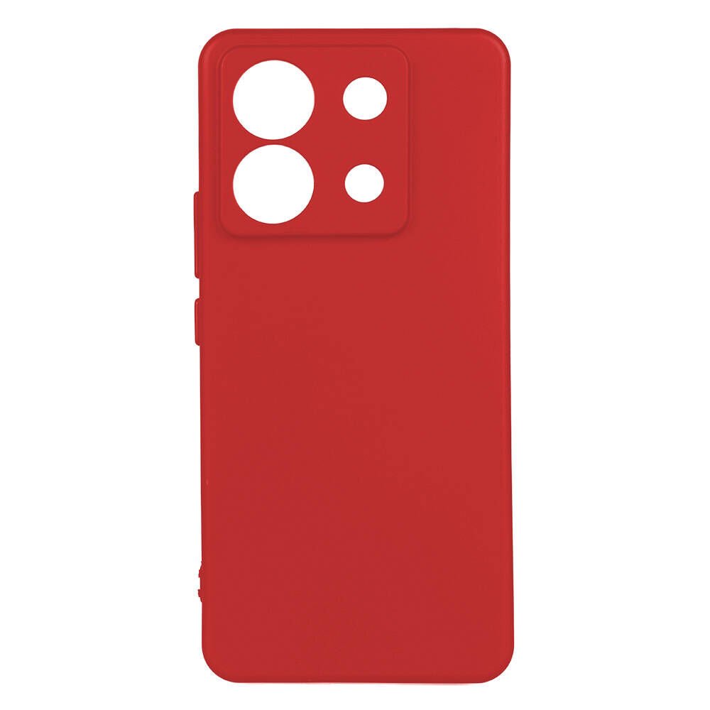 Xiaomi Redmi Note 13 Pro 5G Kılıf Kamera Korumalı Esnek Renkli Silikon Kapak (Biye) Kırmızı
