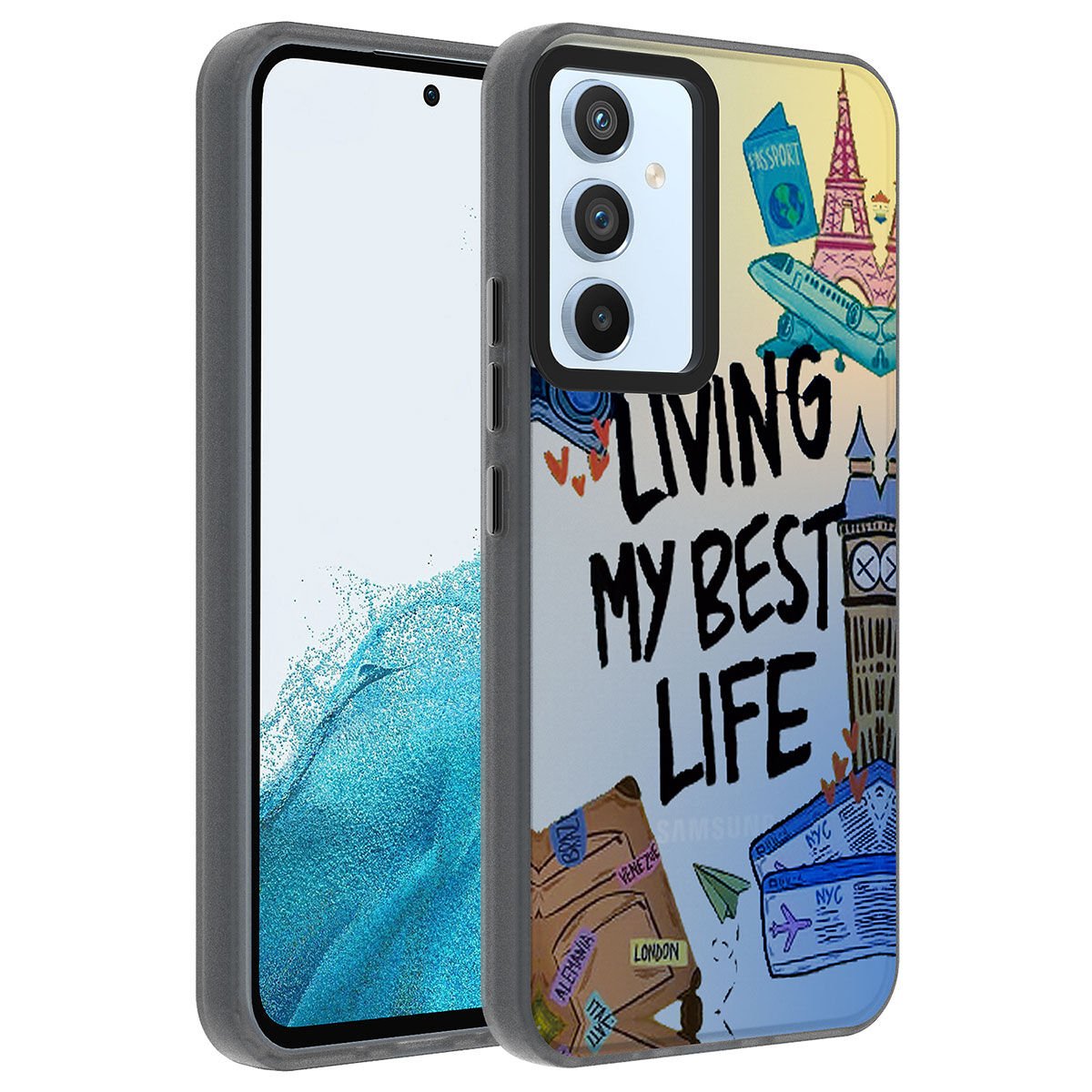 Samsung Galaxy A54 Kılıf Desenli HEPTEKİLETİŞİM Dragon Sert Kapak