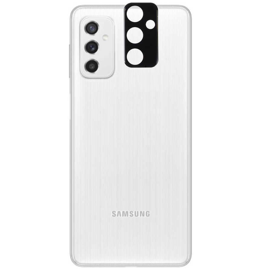 Samsung Galaxy M52 Kamera Lens Koruyucu Siyah Çerçeveli Korunaklı (3D K.C) Siyah