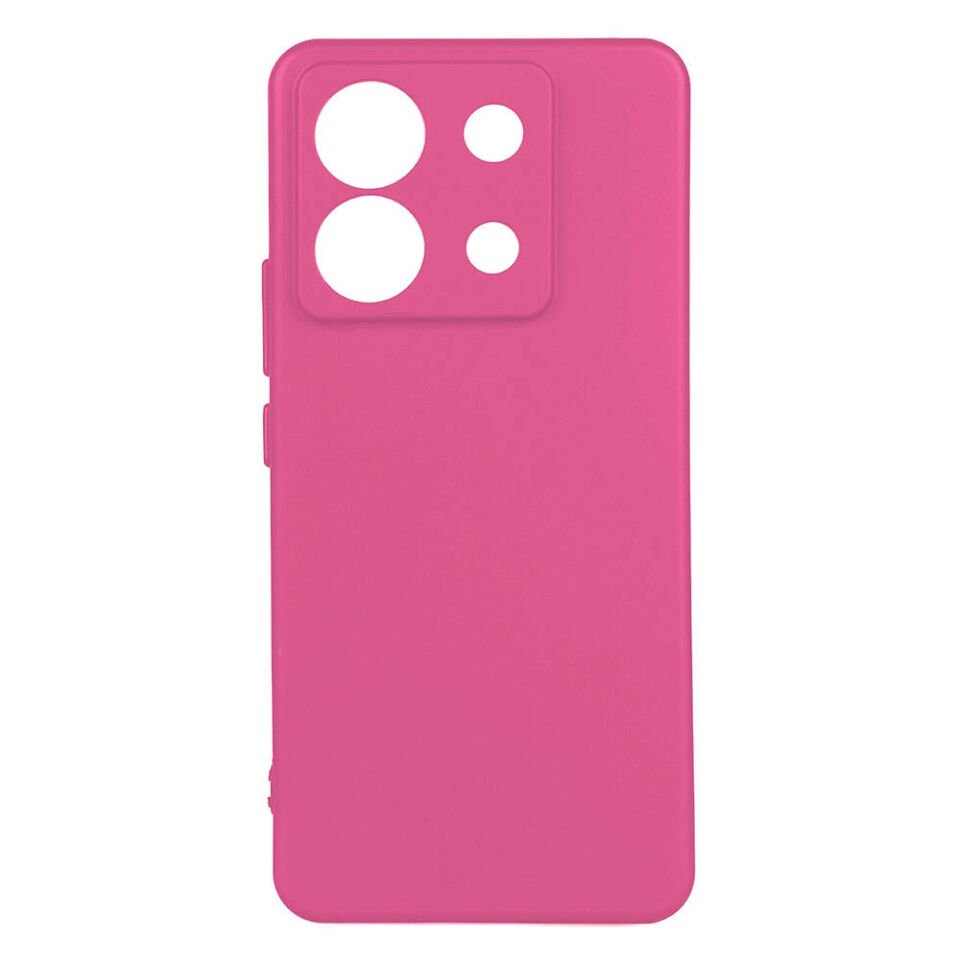 Xiaomi Redmi Note 13 Pro 5G Kılıf Kamera Korumalı Esnek Renkli Silikon Kapak (Biye) Pembe