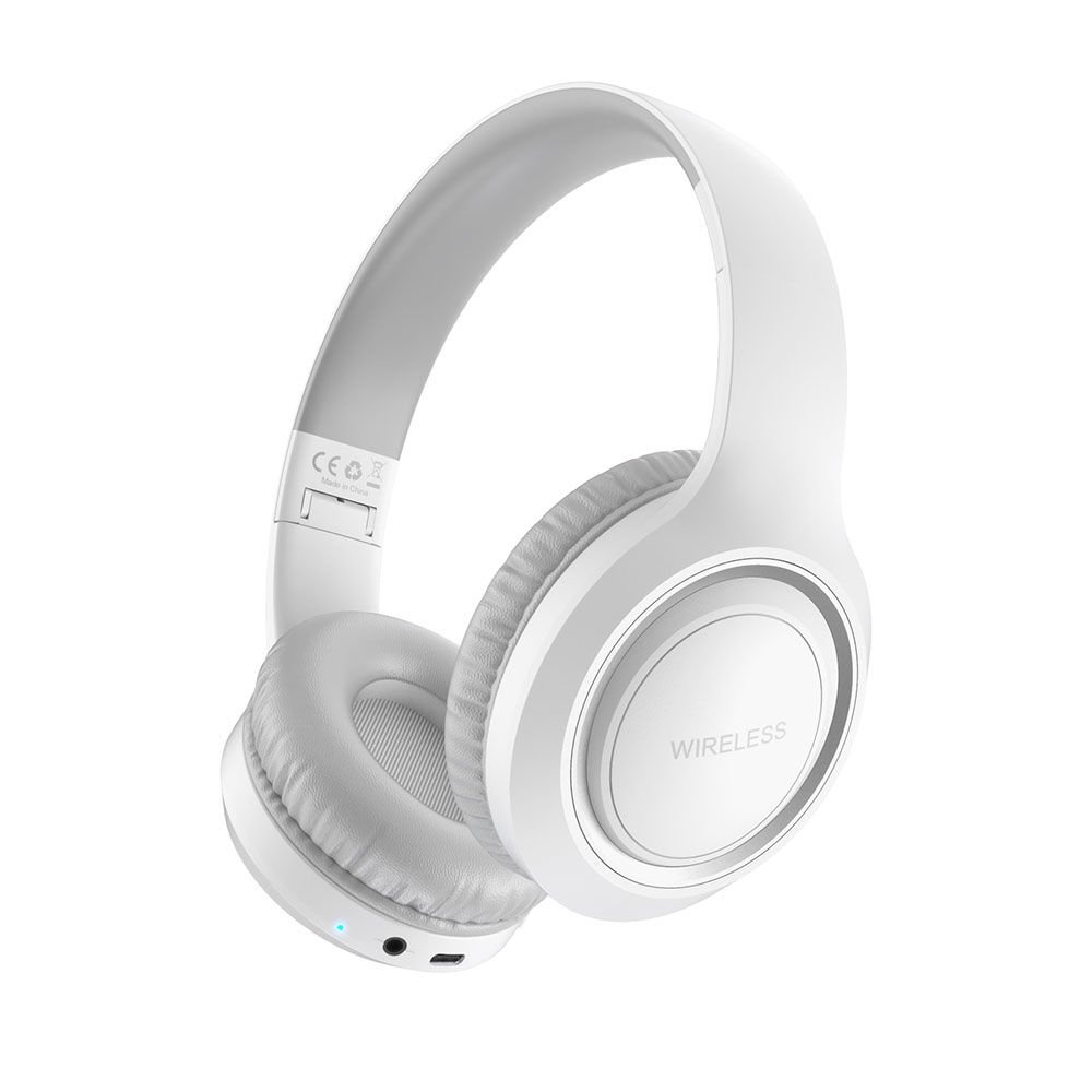 Ayarlanabilir ve Katlanabilir Kulak Üstü Bluetooth Kulaklık (UID-10)  Beyaz