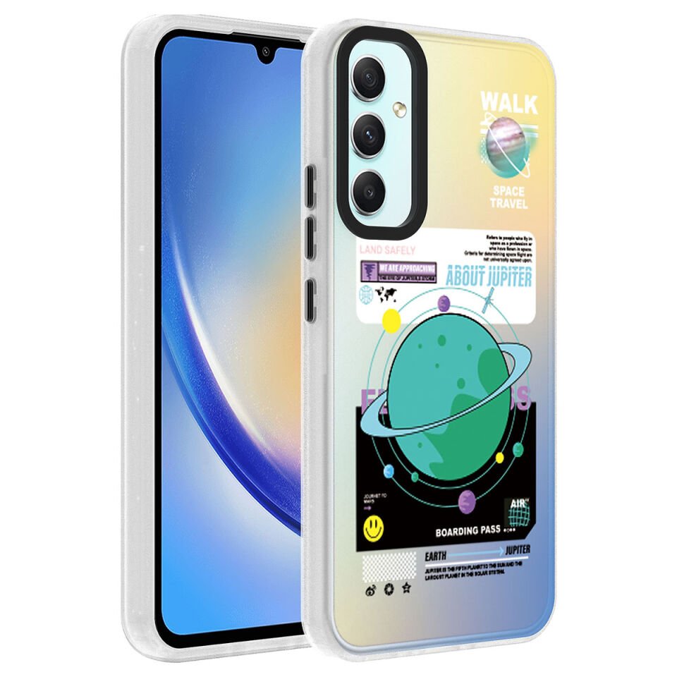 Samsung Galaxy A34 Kılıf Desenli HEPTEKİLETİŞİM Dragon Sert Kapak