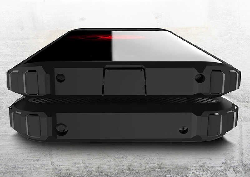 Huawei Mate 20 Pro Kılıf Armor Köşe Korumalı Çift Katman Tank Zırh Kapak (CRASH) Gri