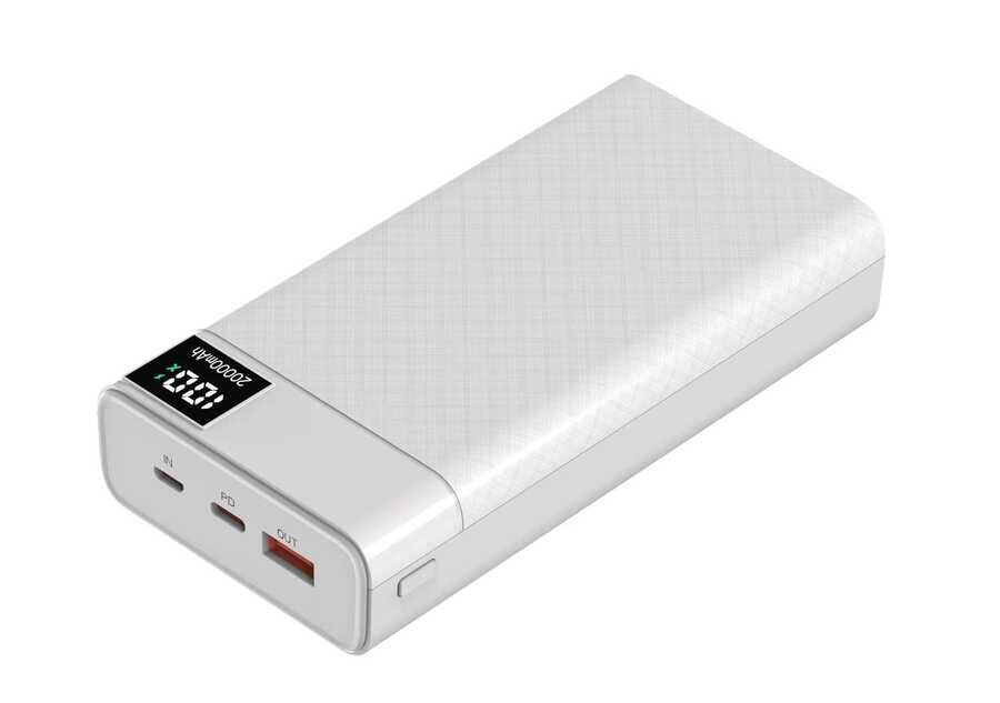 B-12 QC 3.0 Hızlı Şarj Özellikli 22.5W Led Göstergeli Taşınabilir Powerbank 20000 mAh Siyah