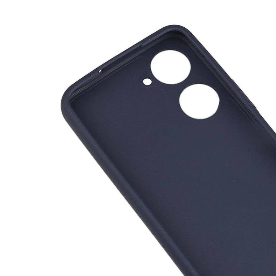 Vivo Y18 Kılıf Kamera Korumalı Esnek Renkli Silikon Kapak (Biye) Siyah