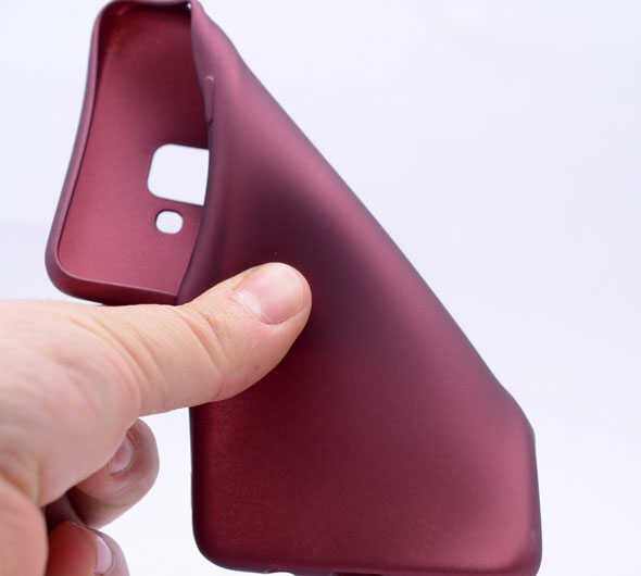 Samsung Galaxy A8 2018 Kılıf Yumuşak Dokulu Soft Esnek İnce Mat Renkli Silikon Kapak (PREMİER) Siyah