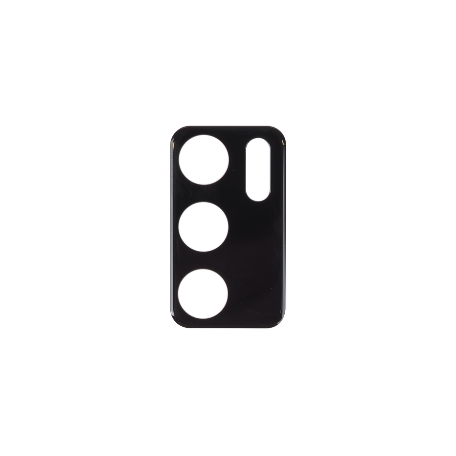 Oppo A16 Kamera Lens Koruyucu Siyah Çerçeveli Korunaklı (3D K.C) Siyah