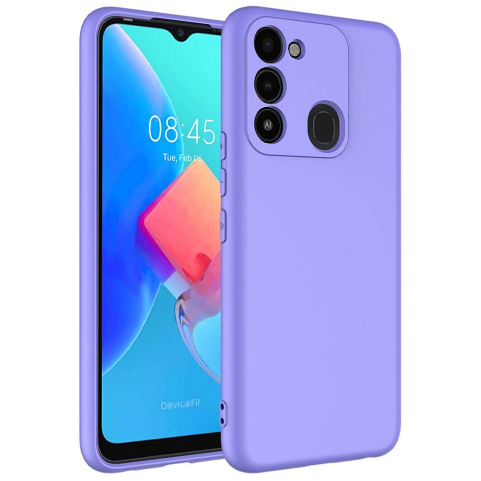Tecno Spark 8C Kılıf Kadife İç Yüzey Yumuşak Dokulu Kamera Korumalı Kapak (MARA) Lila