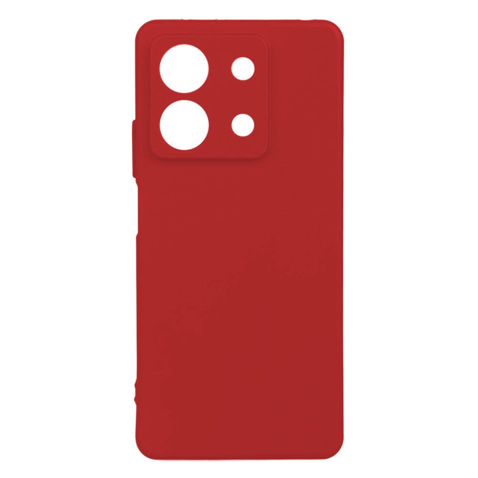 Xiaomi Redmi Note 13 5G Kılıf Kamera Korumalı Esnek Renkli Silikon Kapak (Biye) Kırmızı