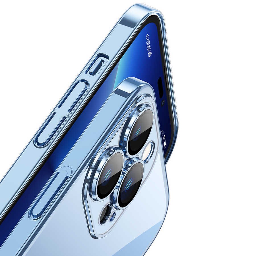 Apple iPhone 13 Pro Max Kılıf Sert PC Renkli Çerçeveli HEPTEKİLETİŞİM Riksos Kapak