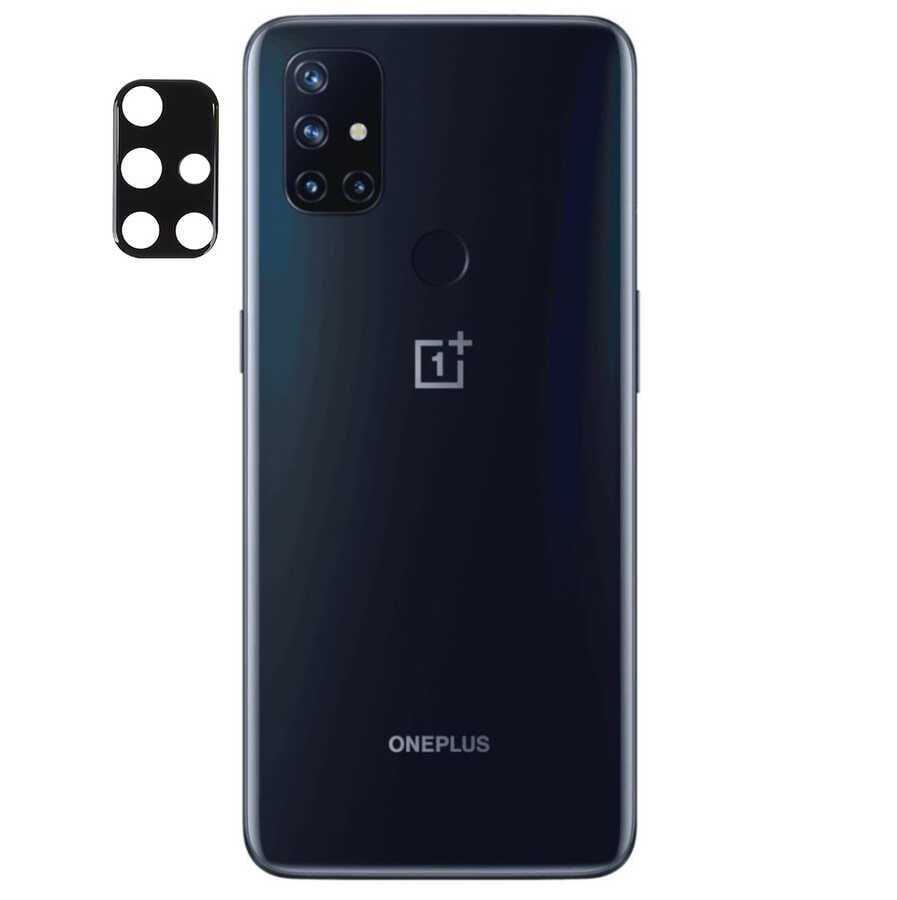 One Plus Nord N10 5G Kamera Lens Koruyucu Siyah Çerçeveli Korunaklı (3D K.C) Siyah