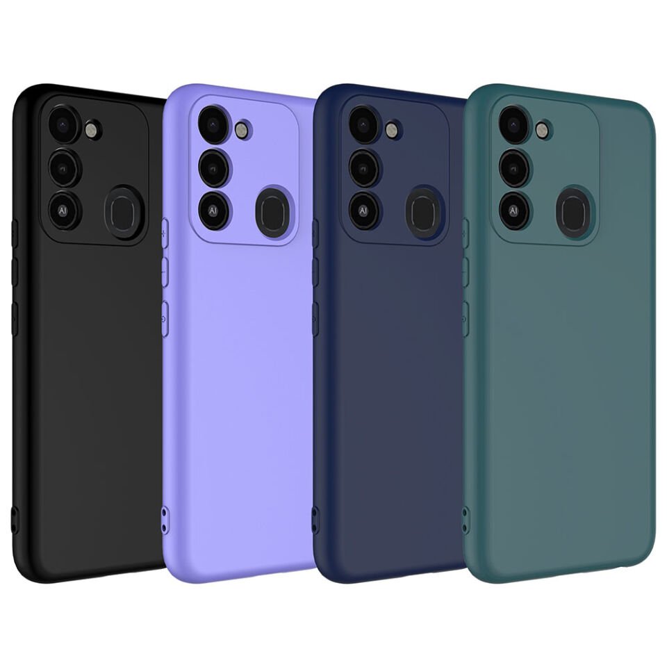 Tecno Spark 8C Kılıf Kadife İç Yüzey Yumuşak Dokulu Kamera Korumalı Kapak (MARA) Koyu Yeşil