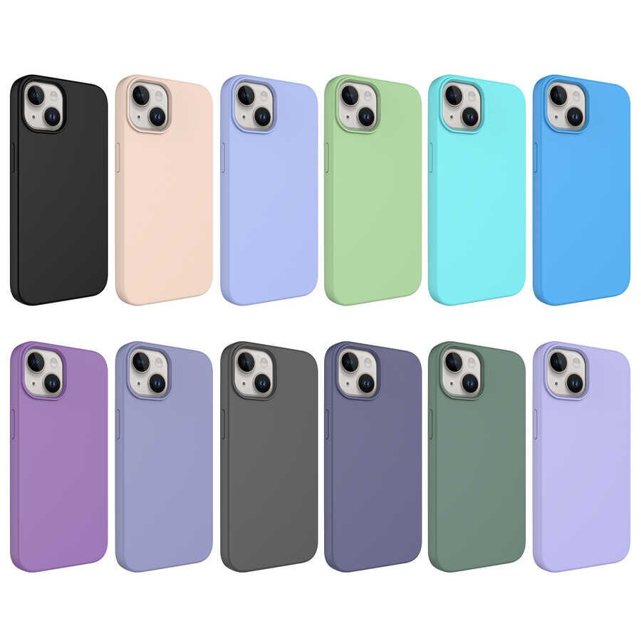 Apple iPhone 14 Kılıf Sıvı Teknolojili Silinebilir Sert HEPTEKİLETİŞİM Kivi Kapak