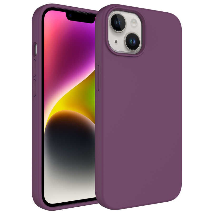Apple iPhone 14 Kılıf Sıvı Teknolojili Silinebilir Sert HEPTEKİLETİŞİM Kivi Kapak