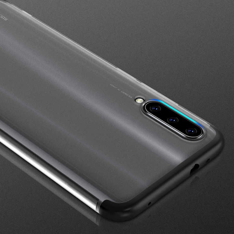 Xiaomi Mi A3 Kılıf Şeffaf Mat Görünümlü Transparan Tasarımlı Kapak (NİLİ) Mavi