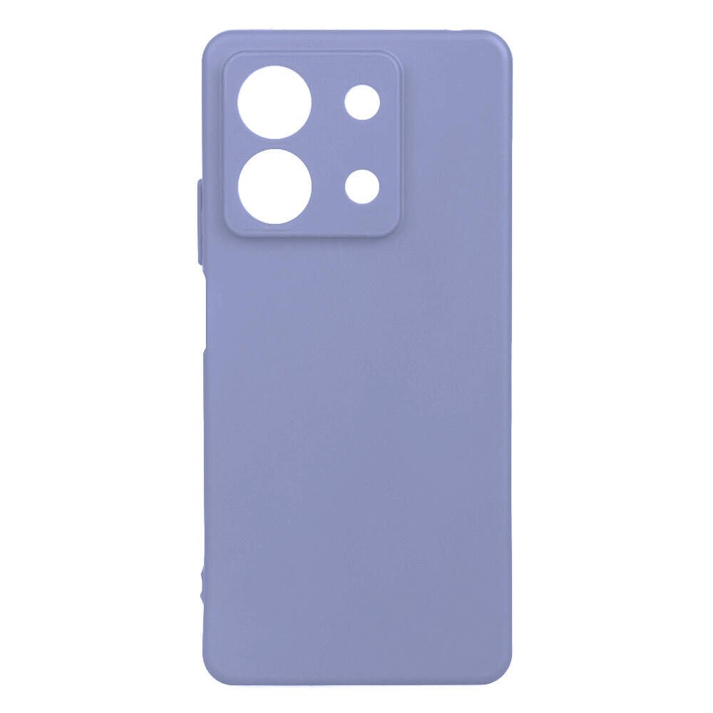 Xiaomi Redmi Note 13 5G Kılıf Kamera Korumalı Esnek Renkli Silikon Kapak (Biye) Lila