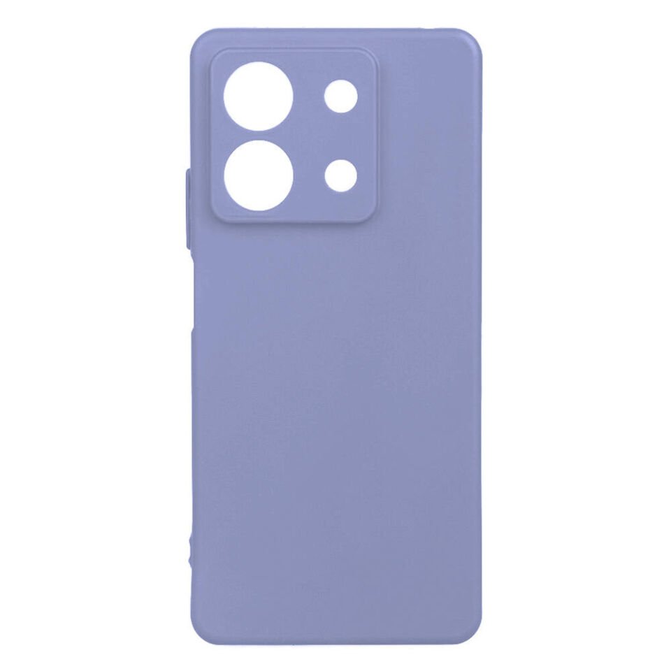 Xiaomi Redmi Note 13 5G Kılıf Kamera Korumalı Esnek Renkli Silikon Kapak (Biye) Lila