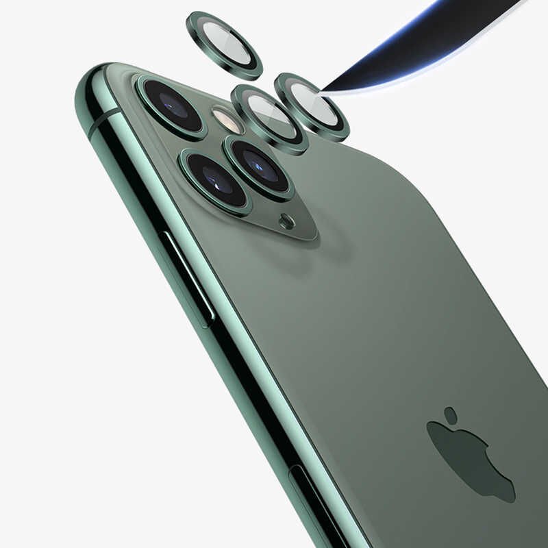 Apple iPhone 11 Pro Kamera Lens Koruyucu Kolay Takma Aparatlı (CL-02) Siyah