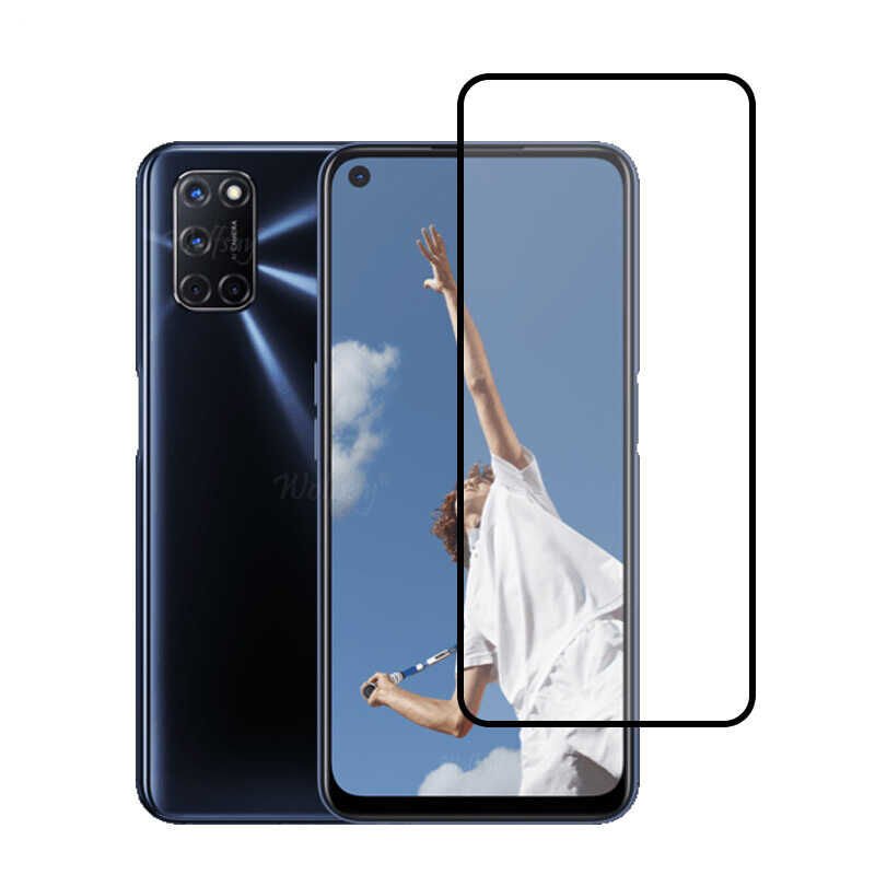 Oppo A92 HEPTEKİLETİŞİM Kenarları Kırılmaya Dayanıklı Cam Ekran Koruyucu
