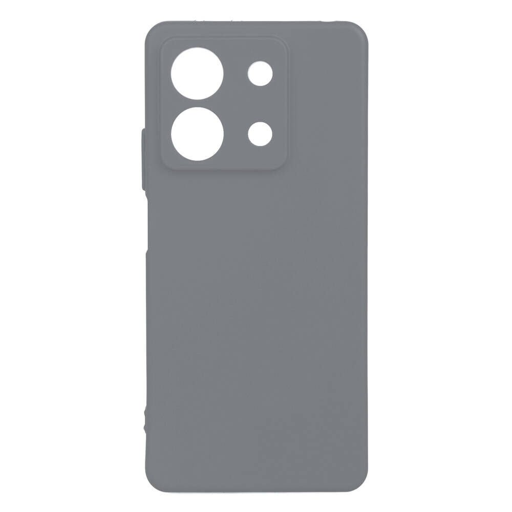 Xiaomi Redmi Note 13 5G Kılıf Kamera Korumalı Esnek Renkli Silikon Kapak (Biye) Gri