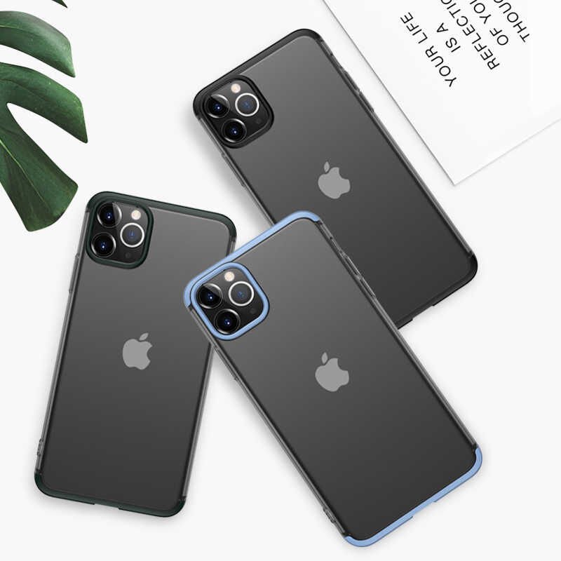 Apple iPhone 11 Pro Max Kılıf Şeffaf Mat Görünümlü Transparan Tasarımlı Kapak (NİLİ) Kırmızı
