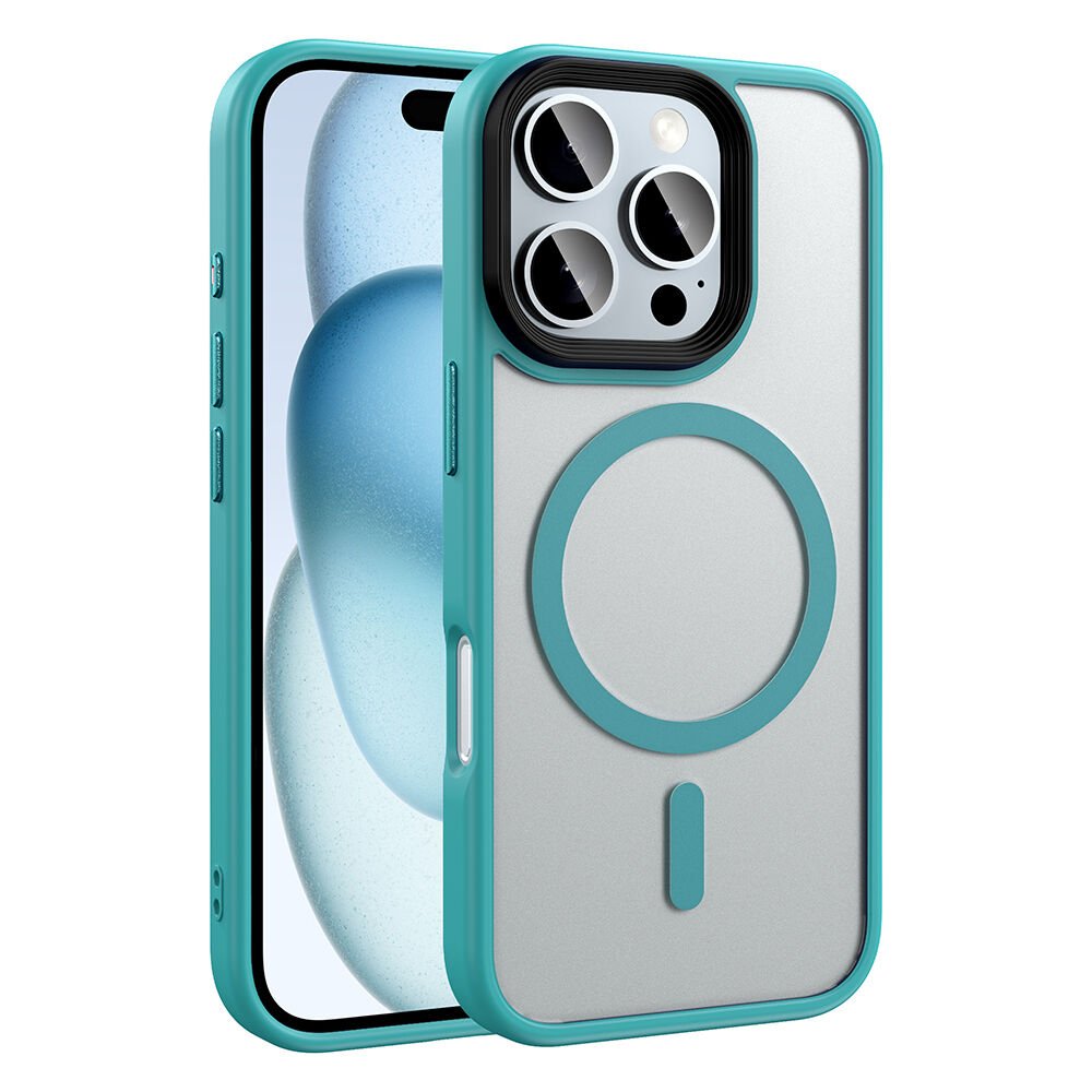 Apple iPhone 16 Pro Kılıf Mat Arka Yüzey Wireless Şarj Özellikli HEPTEKİLETİŞİM Flet Magsafe Kapak